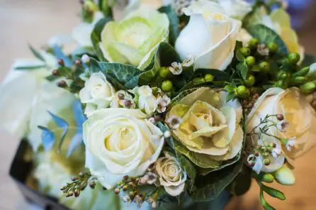 Green and White Wedding Bouquet 2
