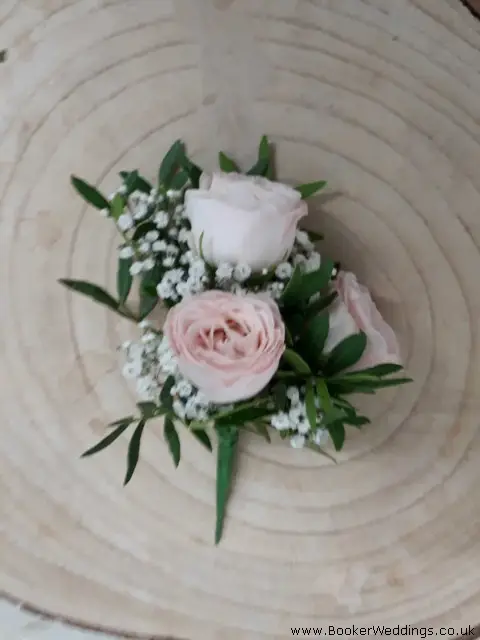 Pink Rose and Gypsophila Buttonhole