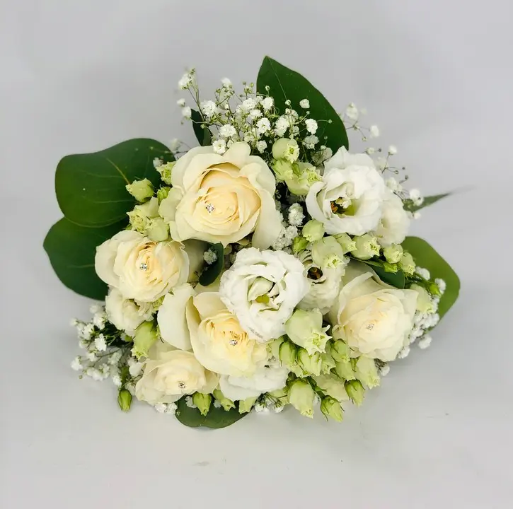 Rose Lisianthus and Gypsophila Bridesmaid Bouquet