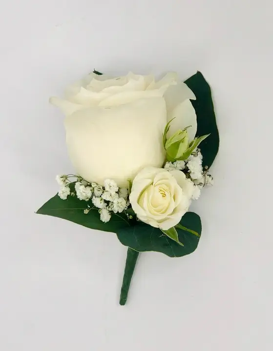 White Rose and Gyp Buttonhole