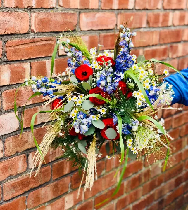 Wild Multicolour Bridal Bouquet with British Flowers
