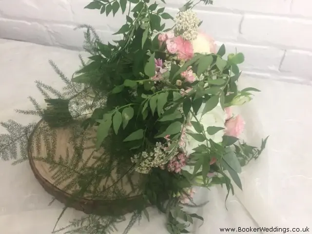 Bride Hand Tied Bouquet Wild With Lots of Texture