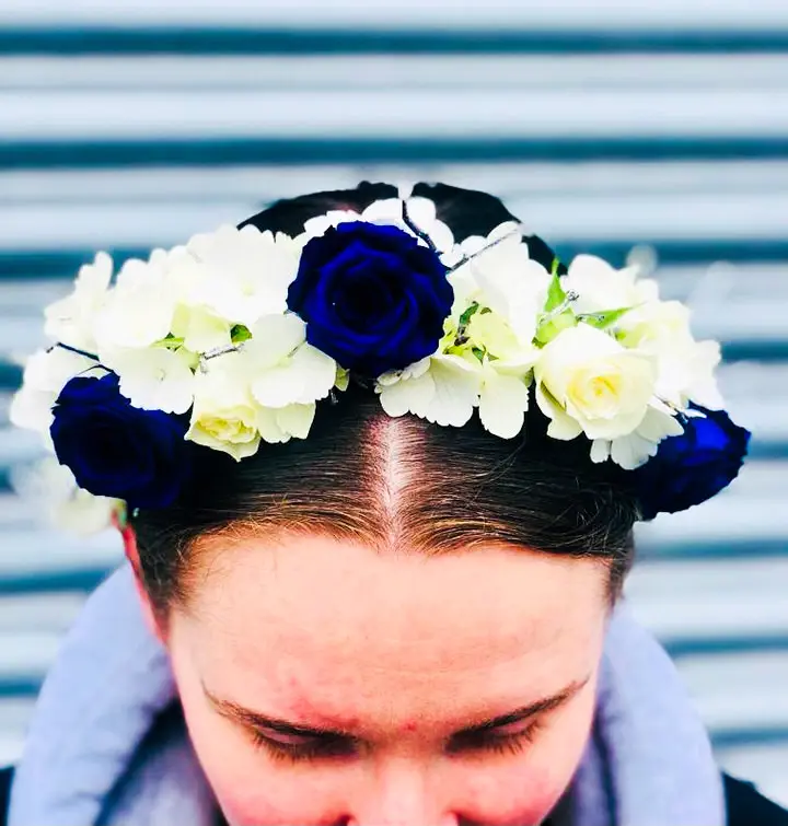 Bridesmaid Blue and White Flower Crown