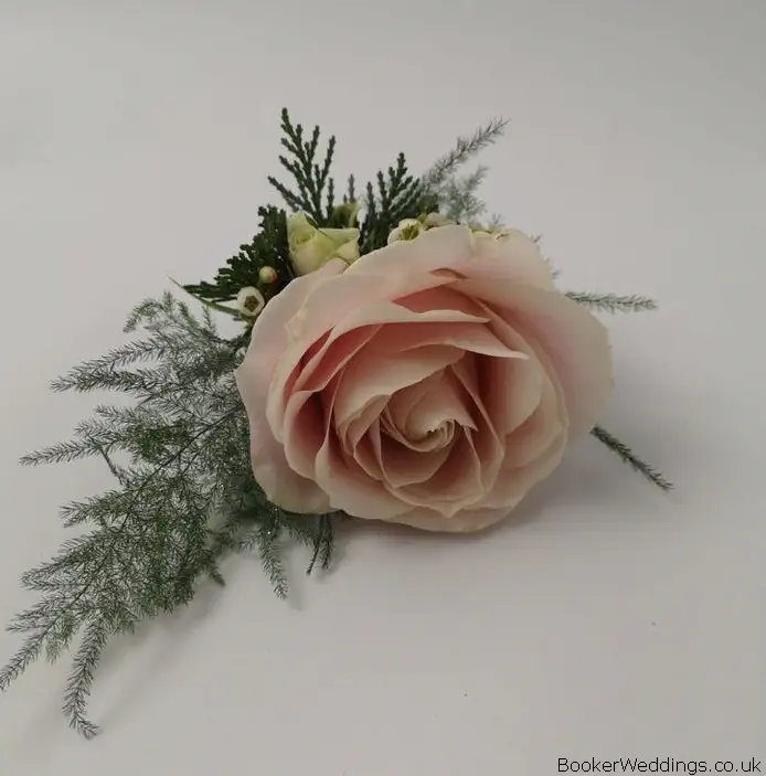 Blush Pink Groom Buttonhole