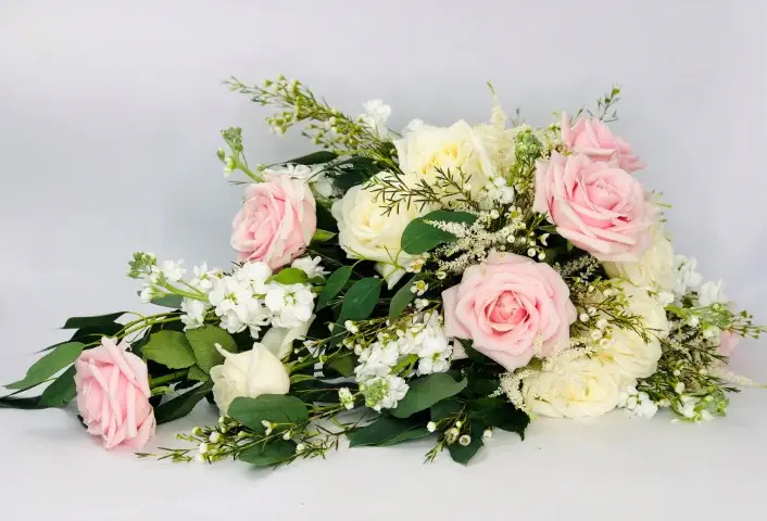 Bride Pink and White Shower Bouquet