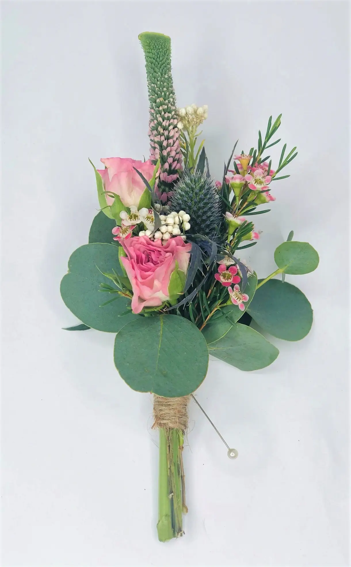 Pretty Pastel Wildflower Boutonniere for Groom