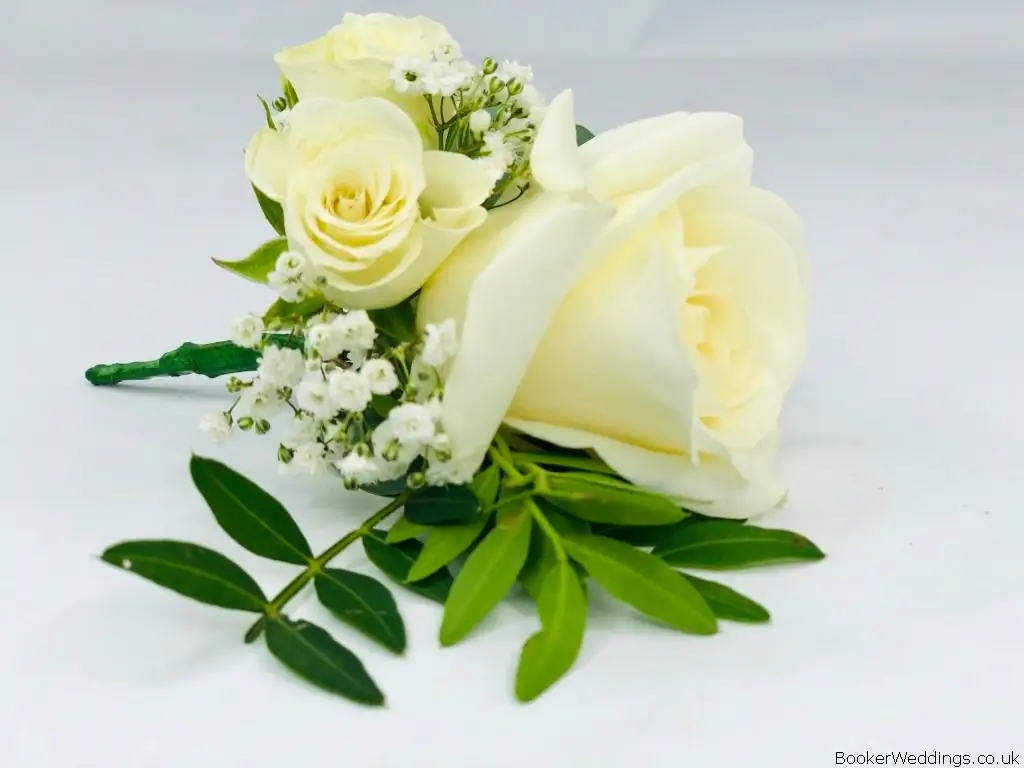 Groom Beautiful White Rose Buttonhole
