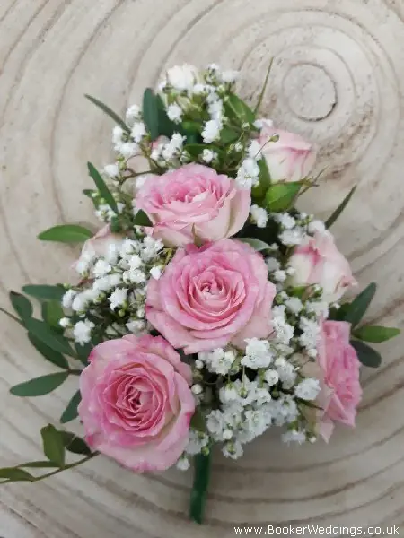 Spray Rose and Gyp Pin Wedding Corsage for Mother Of The Bride