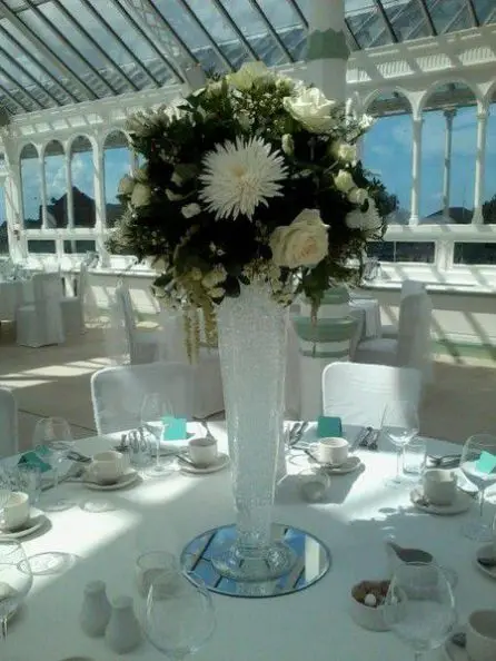 Tall Glass Wedding Table Decoration