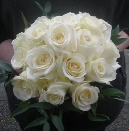 Brides Bouquet of Rose and Diamante