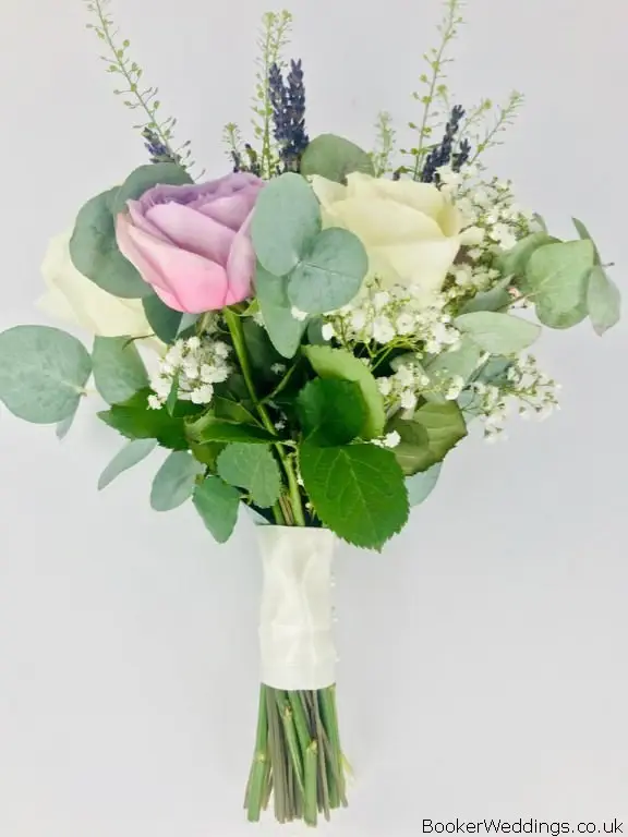 Liliac Rose Handtied Bridesmaid Bouquet