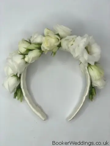 Flower Girl White Rose and Lisi Child Aliceband