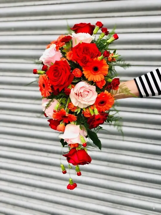 Red Rose Traditional Shower Bouquet
