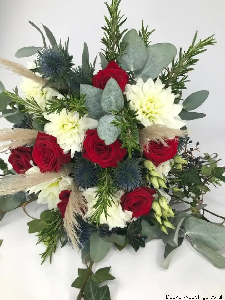 Bride Wild Natural Handtied in Red Cream and Blue
