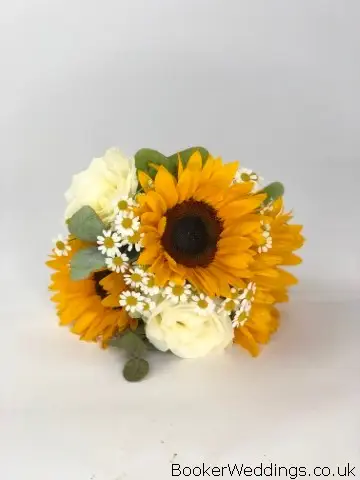Small Posy of Sunflowers and Roses for Flower Girl