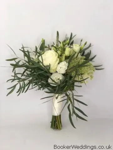 Bridesmaid Classic White and Green Bouquet
