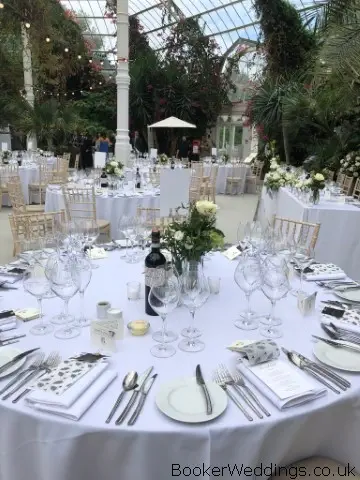 White Wedding Set Up At Palm House
