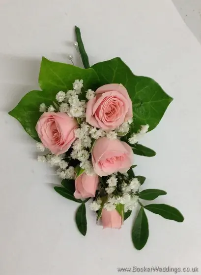 Blush Pink and Cream Wedding Theme Pin Corsage