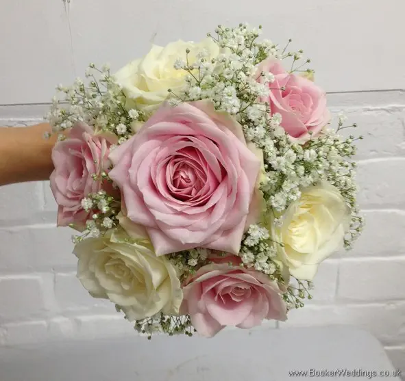 Blush Pink and Ivory Hand Tied Bridesmaid Bouquet