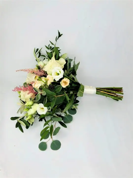Vintage Bridesmaid Bouquet with Rustic Foliage
