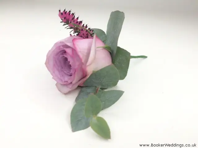 Lilac Rose and Erynigum Buttonhole