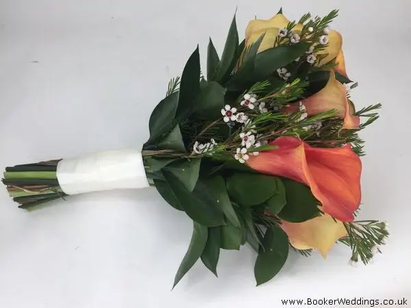 Bridesmaid Handtied Calla Lilies and Wax
