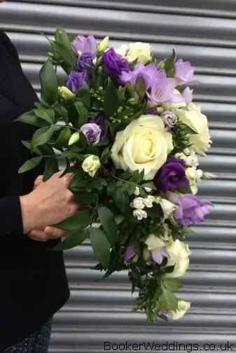 Bride Shower Bouquet of Roses and Freesia
