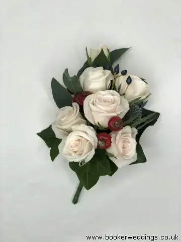 Spray Rose and Rose Hip Pin Corsage