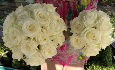 White Naiomi Bride and Bridesmaid Bouquet