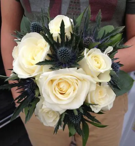 Rose and Eryngium Bridesmaid Bouquet
