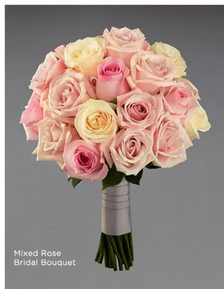 Modern Mixed Pink Rose Bridal Bouquet Vera Wang