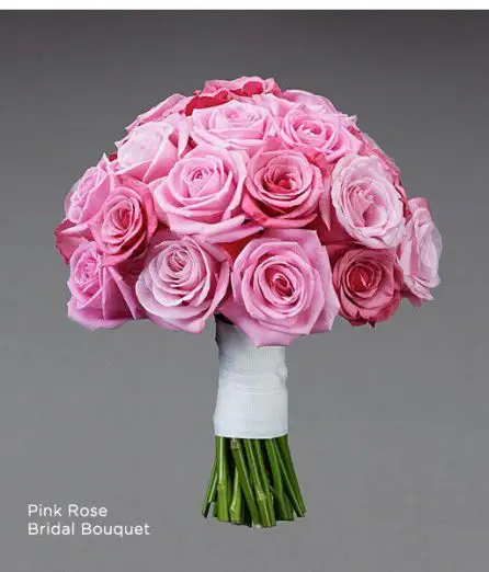Traditional Pink Rose Bridal Bouquet Vera Wang