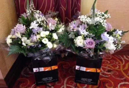 Lilac and cream thank you bouquets