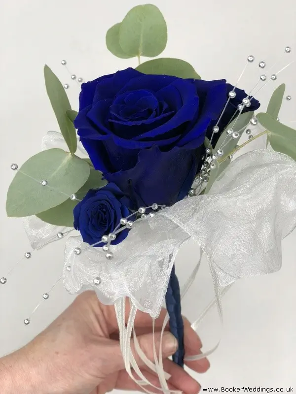 Blue Rose Flower Girl Wand
